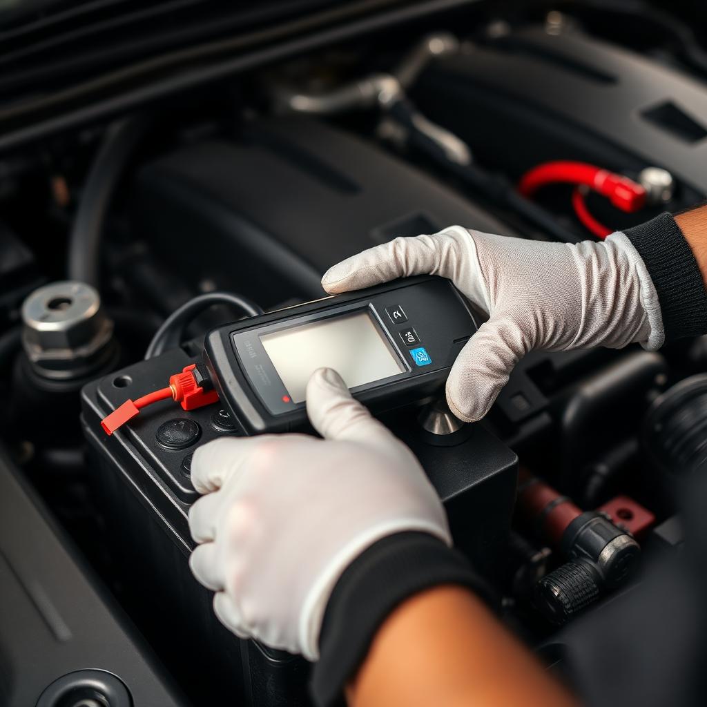 Diagnosi batteria con tester professionale