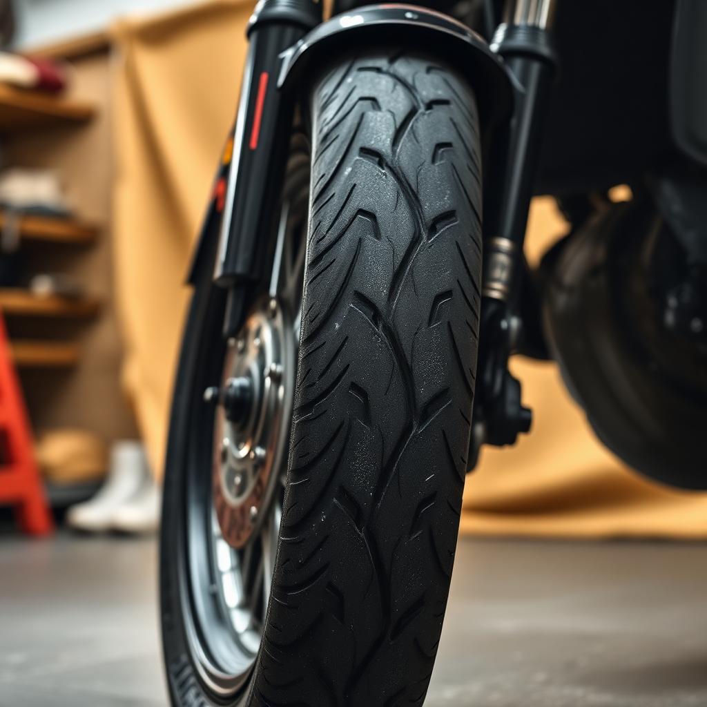 Dettaglio battistrada gomma moto